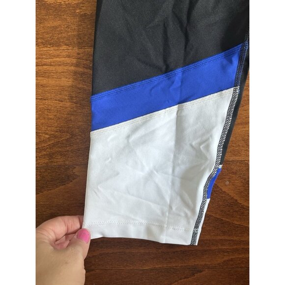 Calvin Klein Performance Women's High-Waisted 7/8 Tights Blue & Black NWT Sz XL - Picture 3 of 10